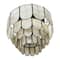 Hello Honey® 14" Round 4-Tier Capiz & Metal Flush Mount Ceiling Light